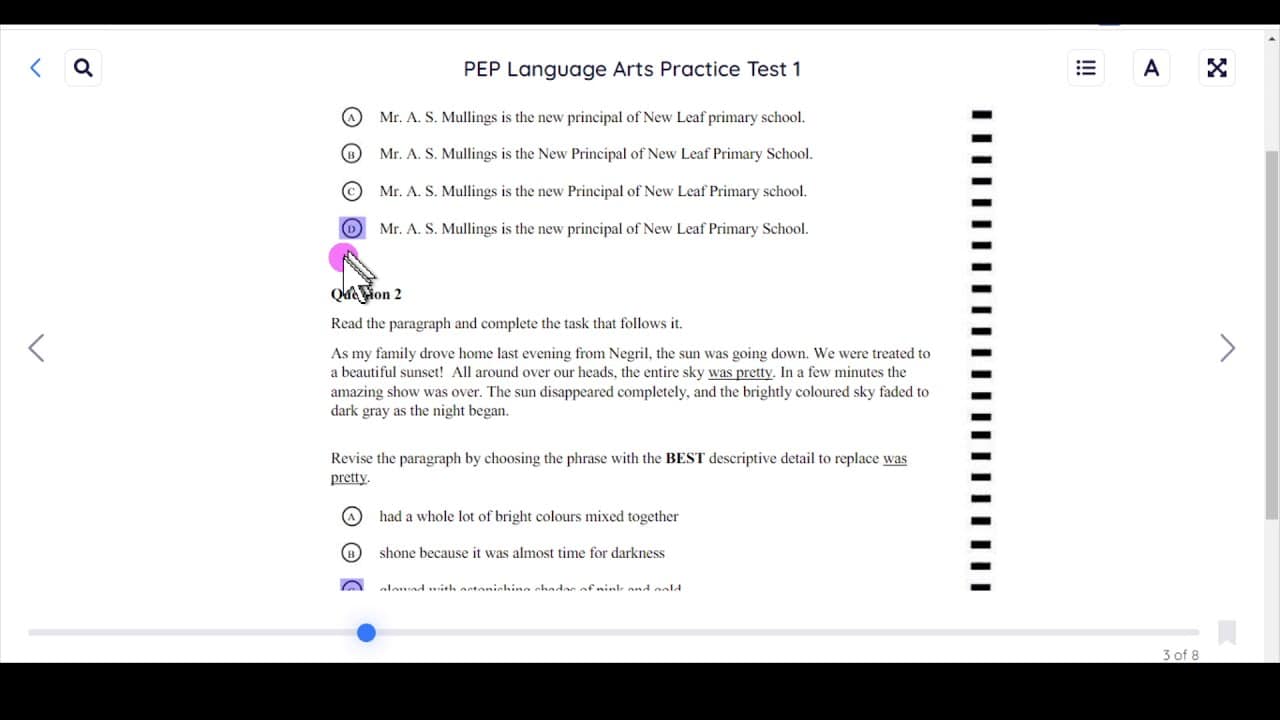 best language arts questions