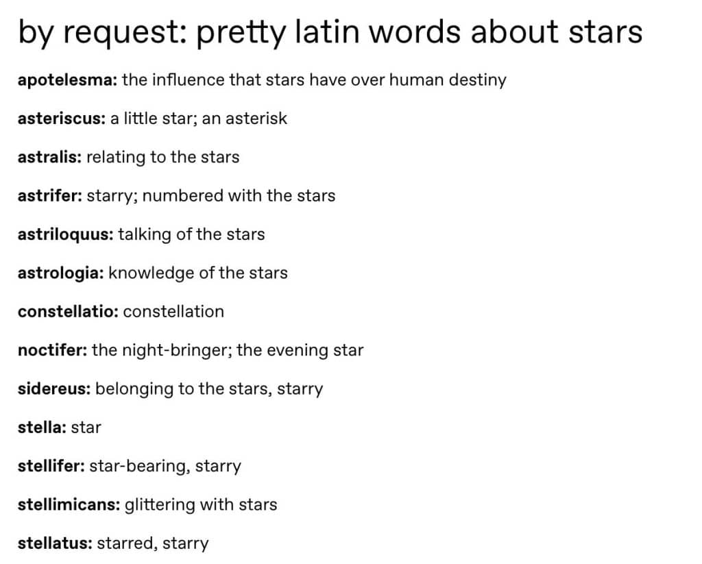 best latin quotes about stars