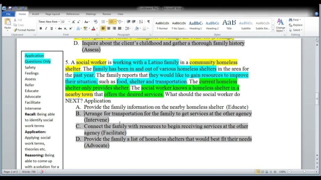 best lcsw test questions