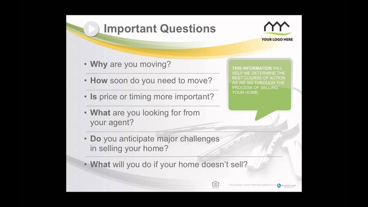 best listing presentation questions