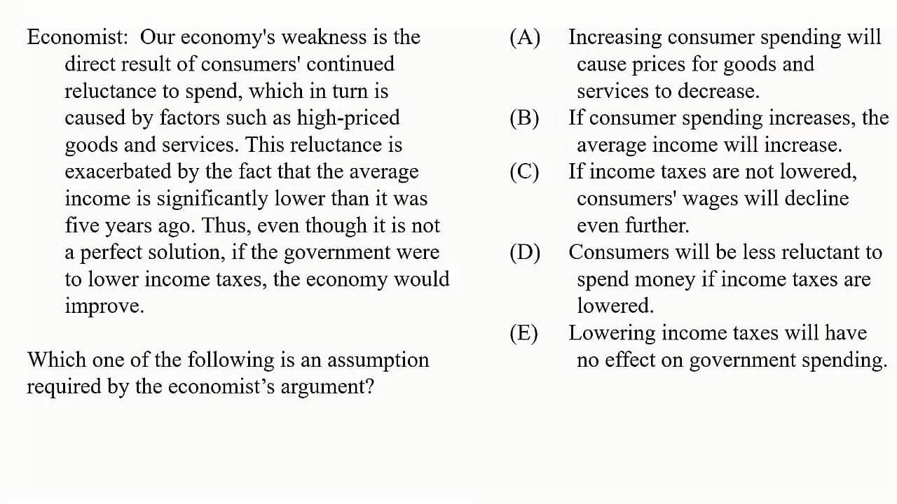 best lsat necessary assumption practice questions