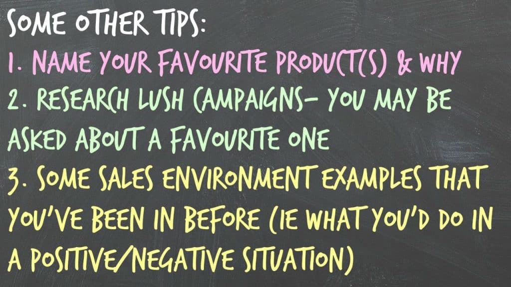 best lush interview questions