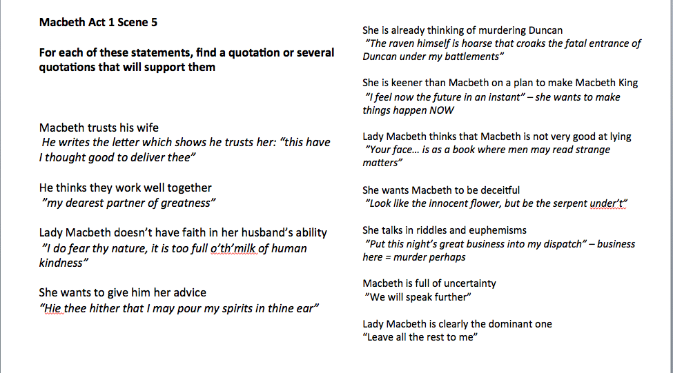 best macbeth questions and answers