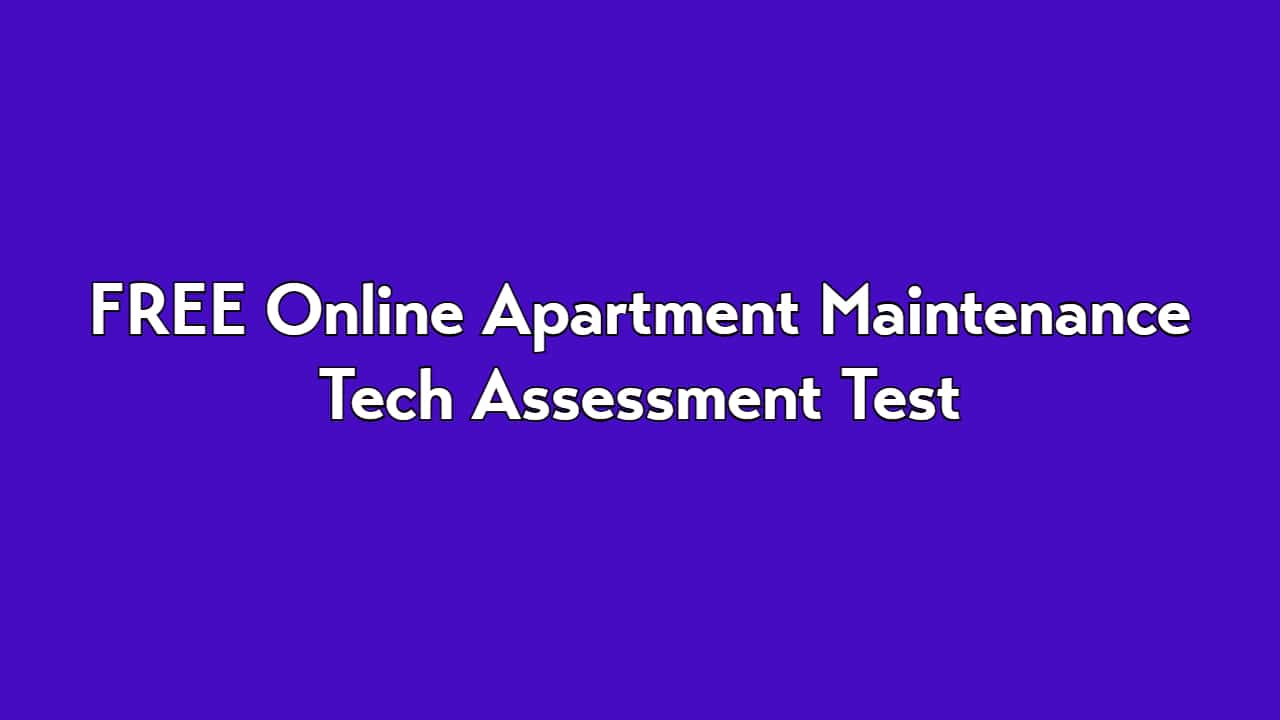 best maintenance test questions for apartments