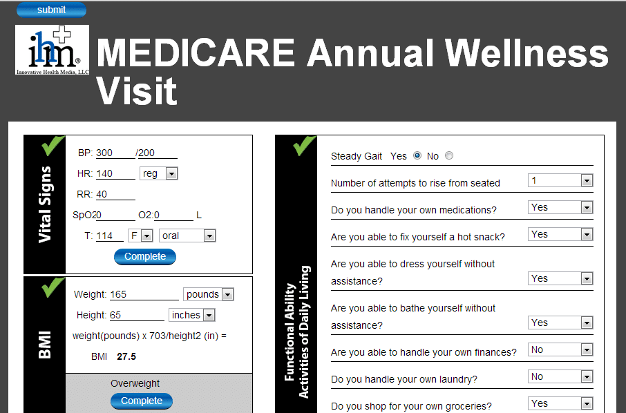 best medicare wellness exam memory questions