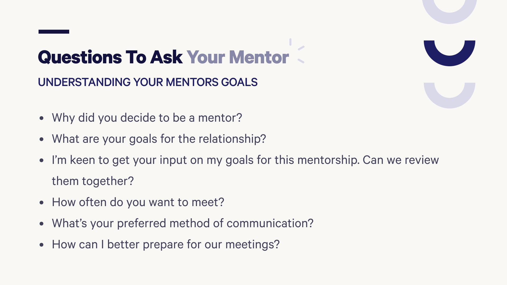 best mentor survey questions