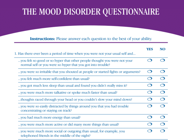 best mood disorder questions