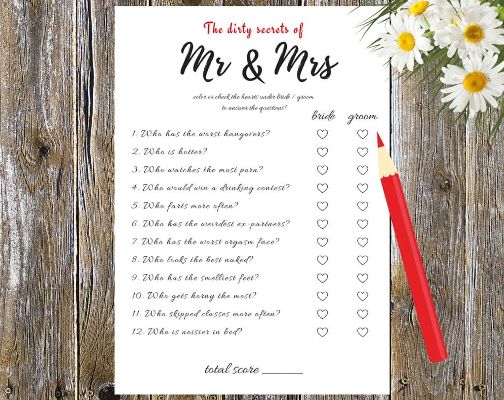 best mr an mrs questions