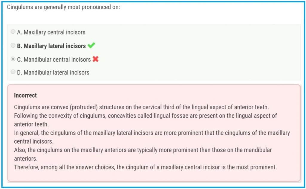 best national dental board exam sample questions