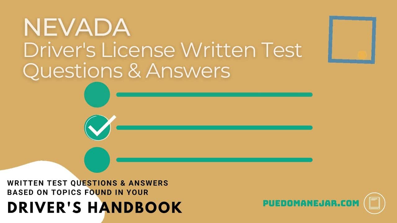 best nevada dmv written test questions and answers