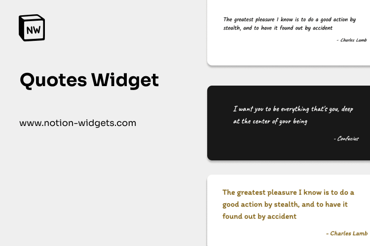 best notion quotes widget