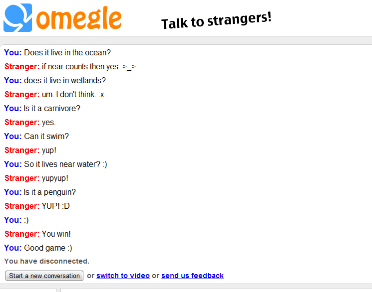 best omegle questions