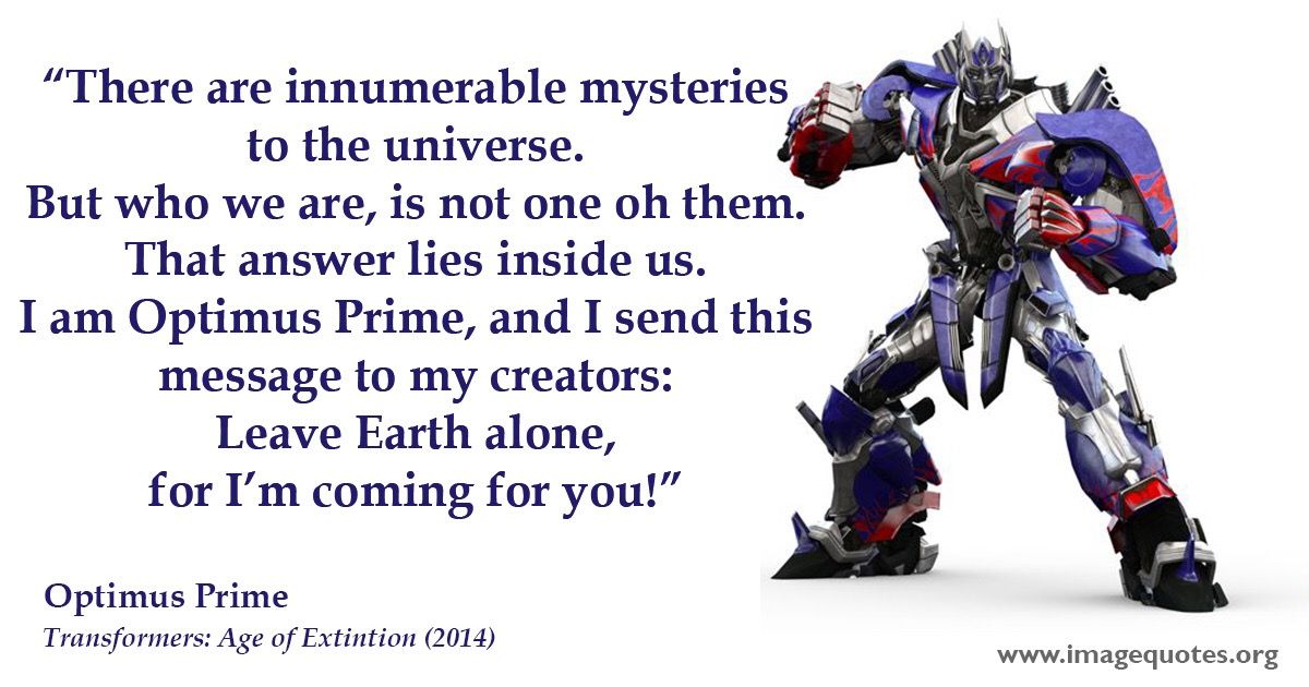 best optimus prime quotes leadership