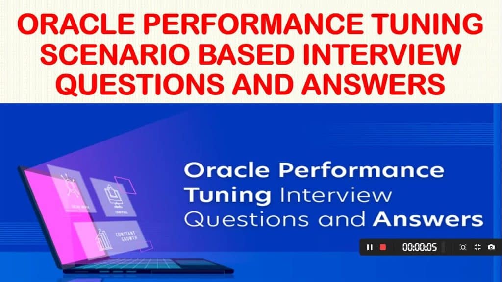 best oracle scenario based interview questions