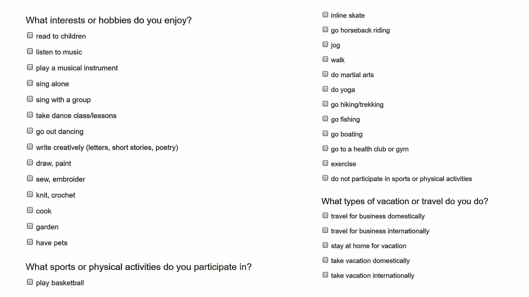 best oral proficiency interview sample questions spanish