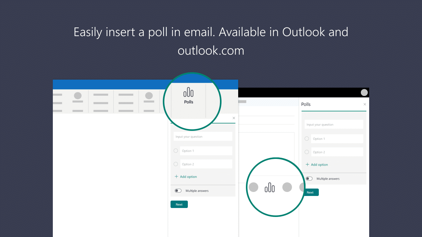 best outlook survey multiple questions