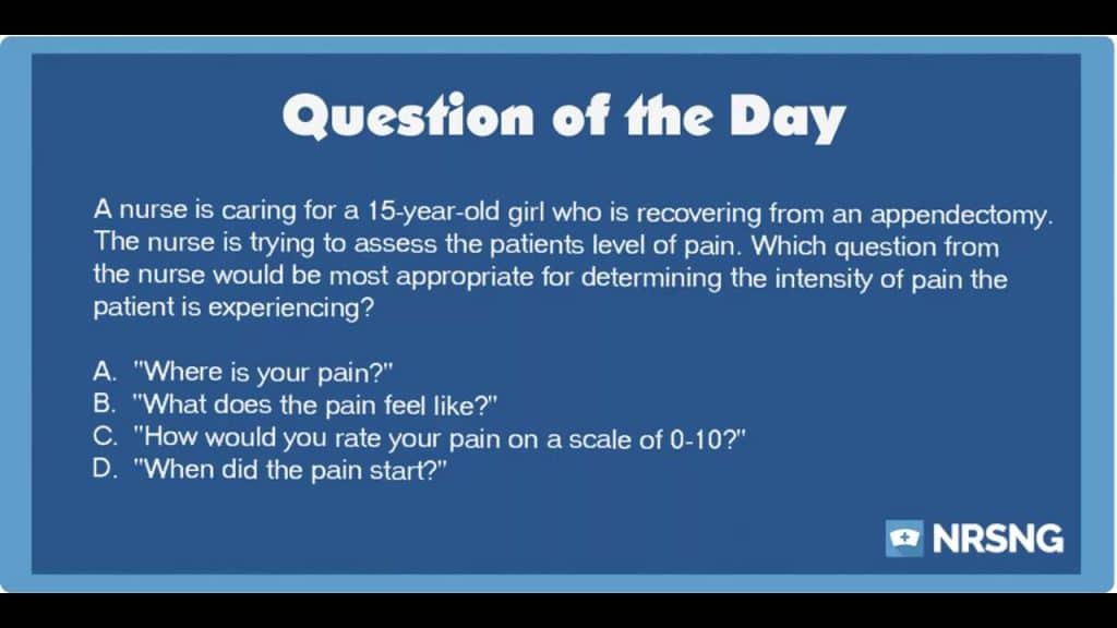 best pain nclex questions