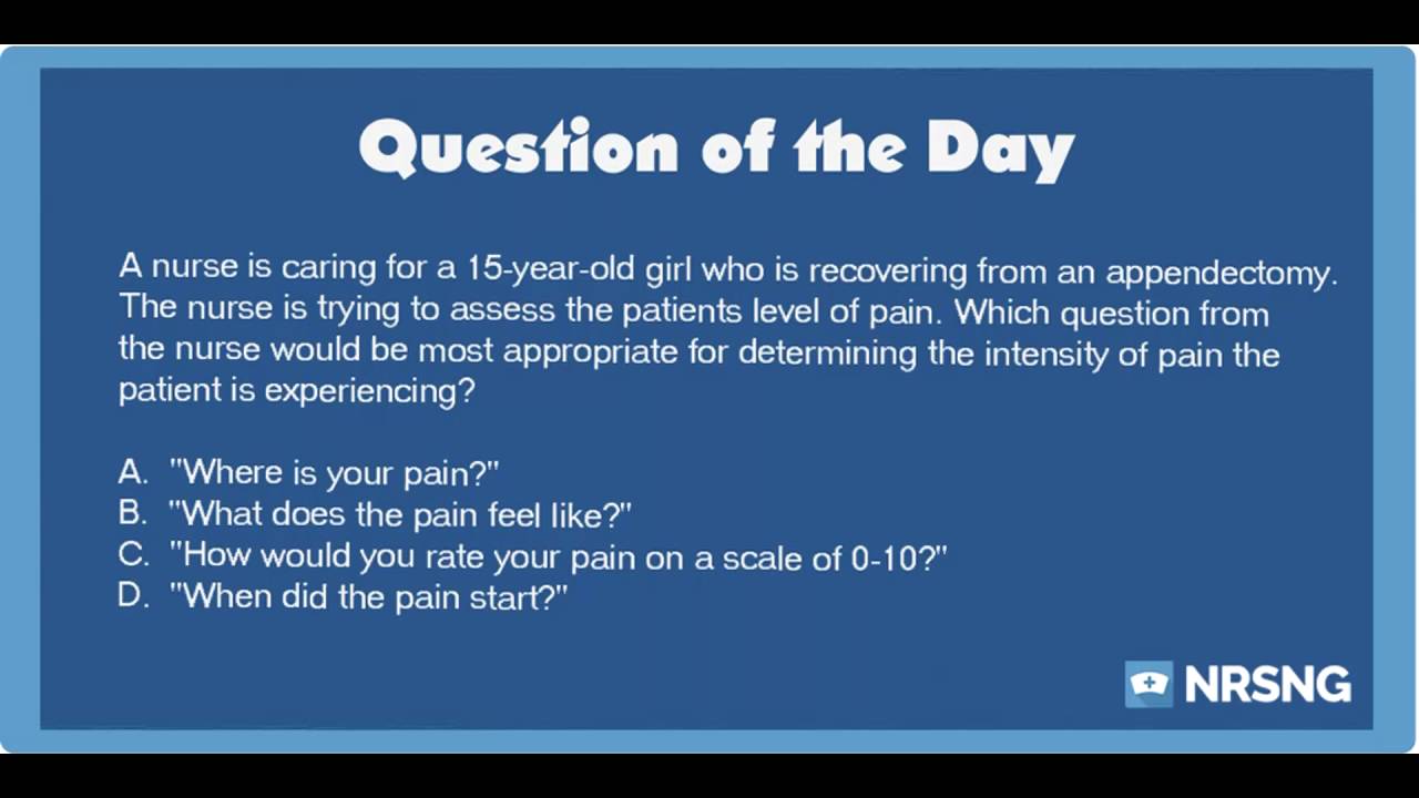 best pain nclex questions