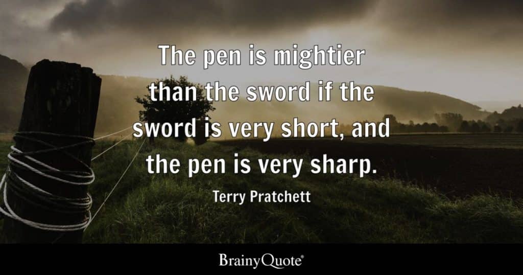 best pen mightier than sword quotes