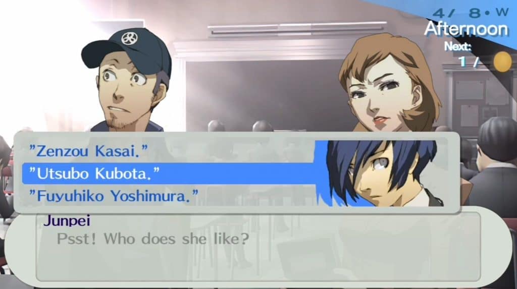 best persona 3 fes school questions