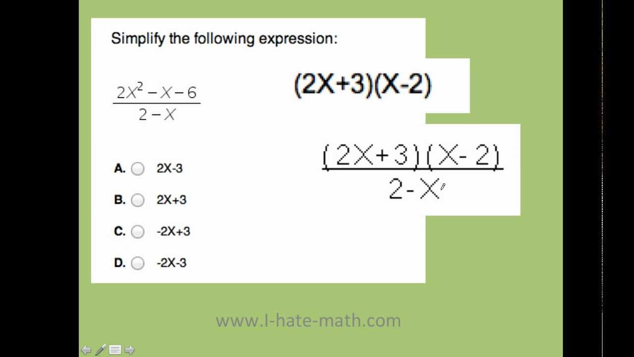 best pert math questions