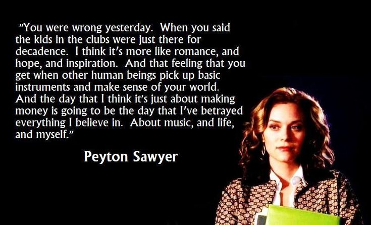 best peyton sawyer quotes