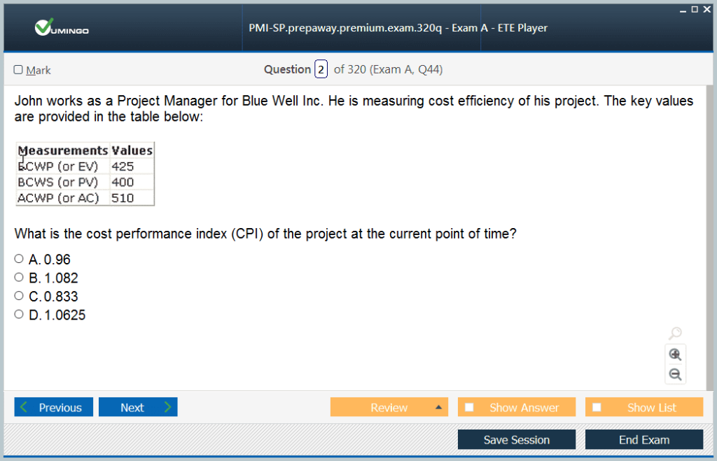 best pmi sp exam questions