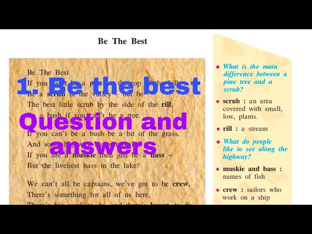 best poem questions