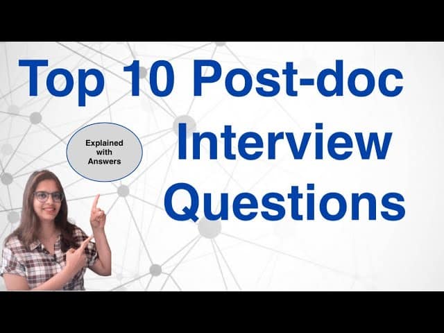 best postdoc interview questions
