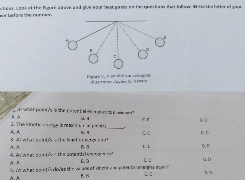best potential energy questions