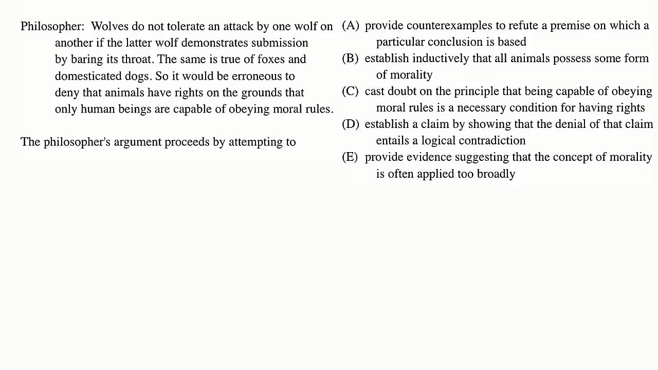 best principle questions lsat