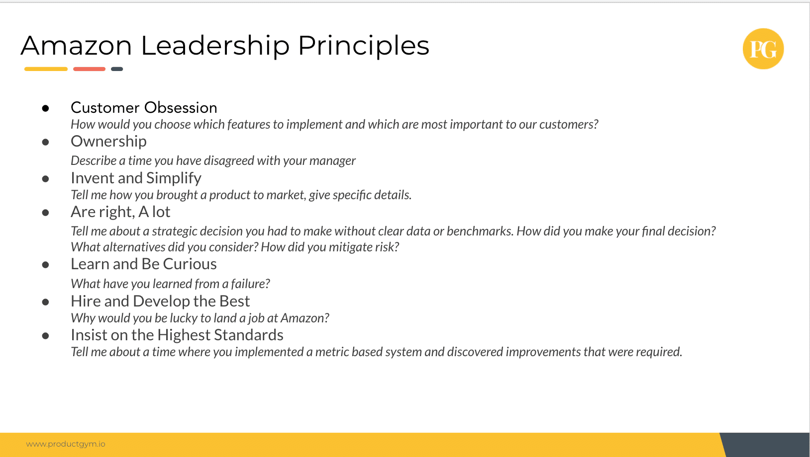 best product manager interview questions amazon