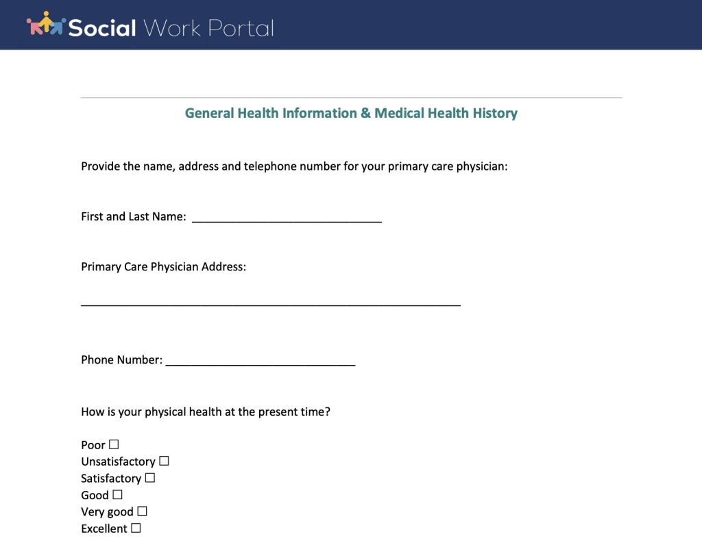 best psychiatric intake questions