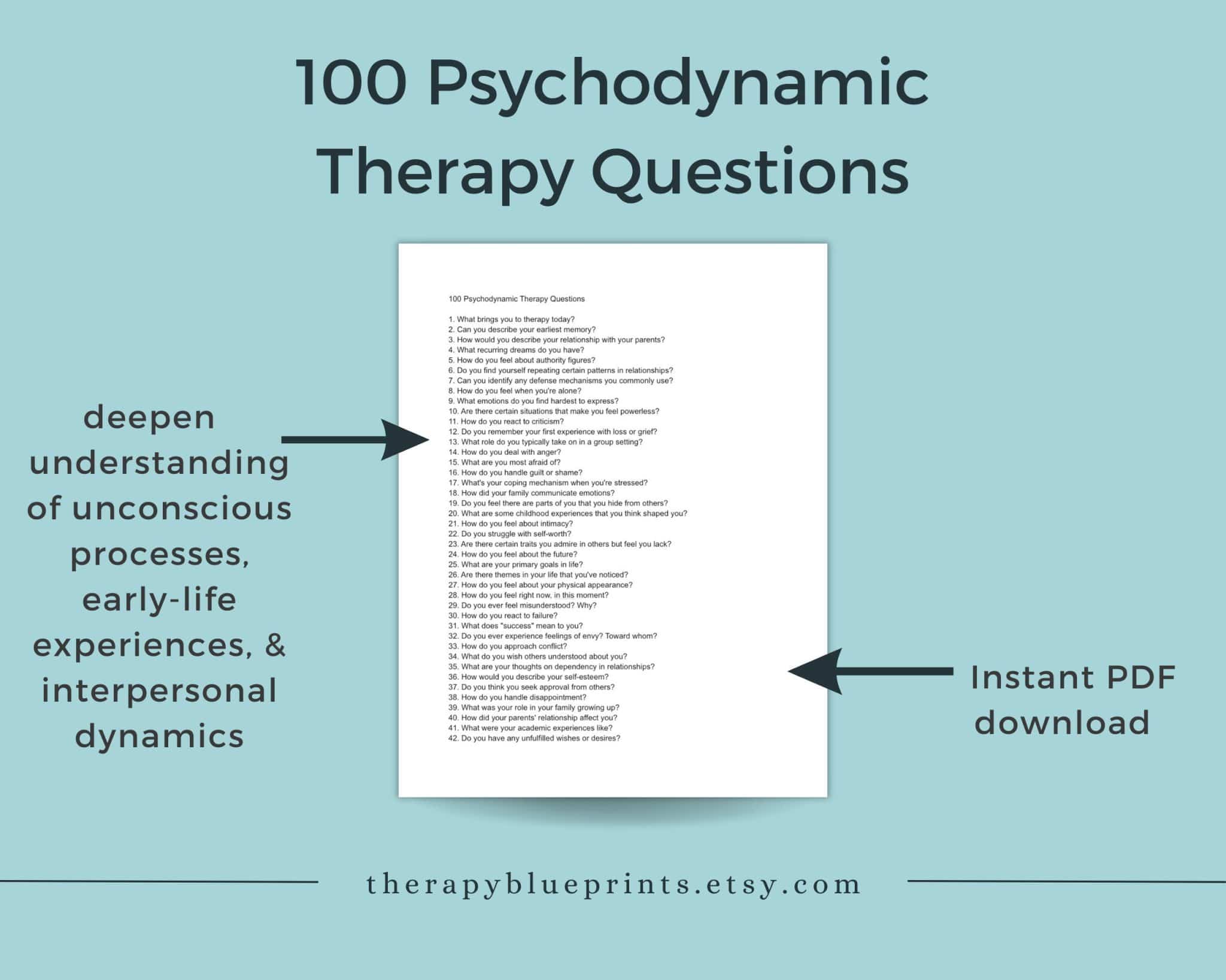 best psychodynamic questions