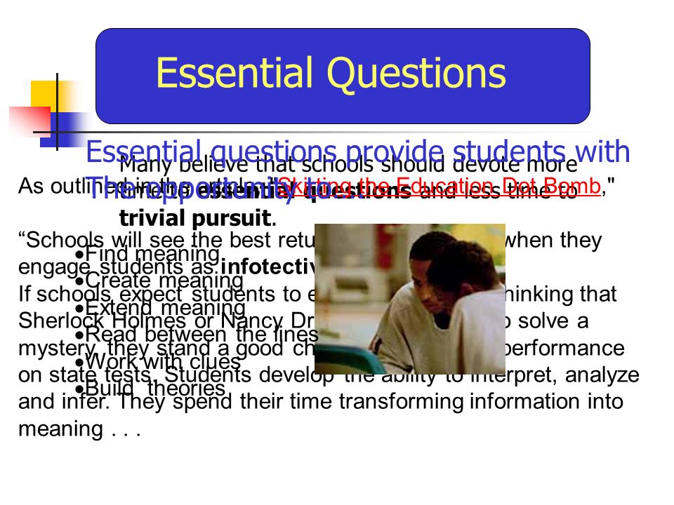 best purpose of essential questions