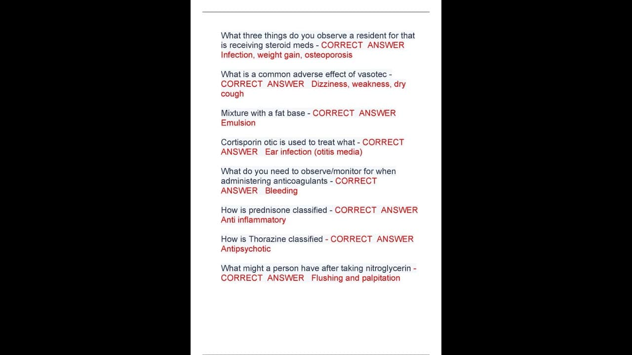 best qma test questions