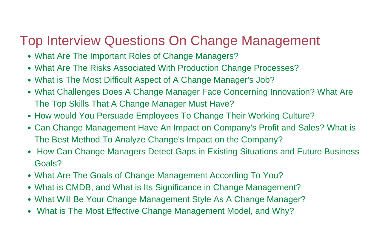 best questions about change