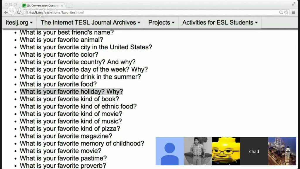 best questions about favorites