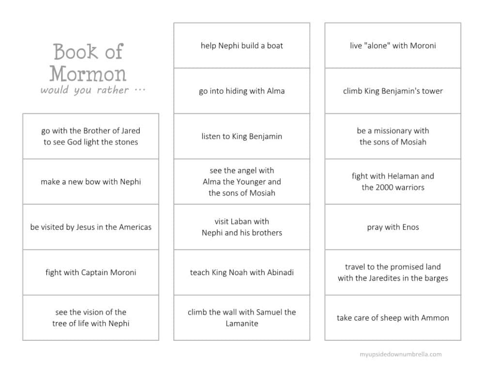 best questions about the book of mormon