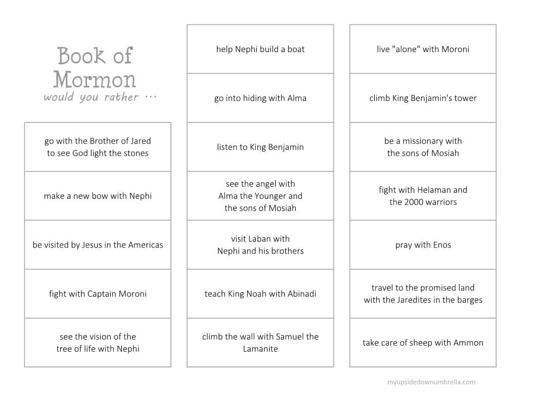 best questions about the book of mormon