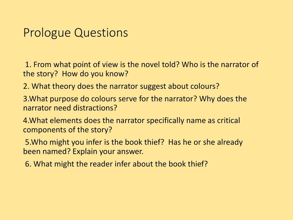 best questions about the book thief