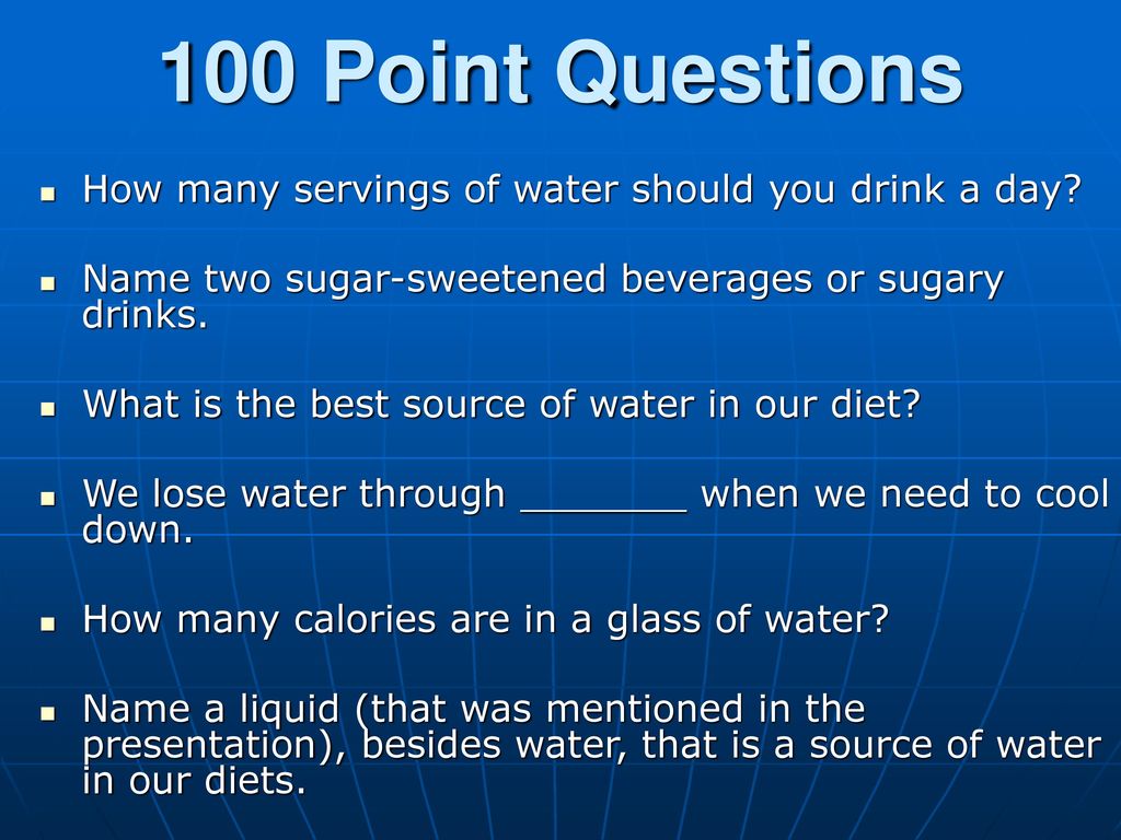 best questions about water