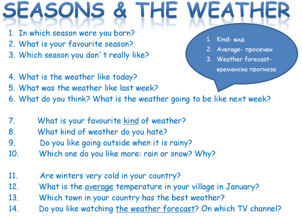 best questions about weather