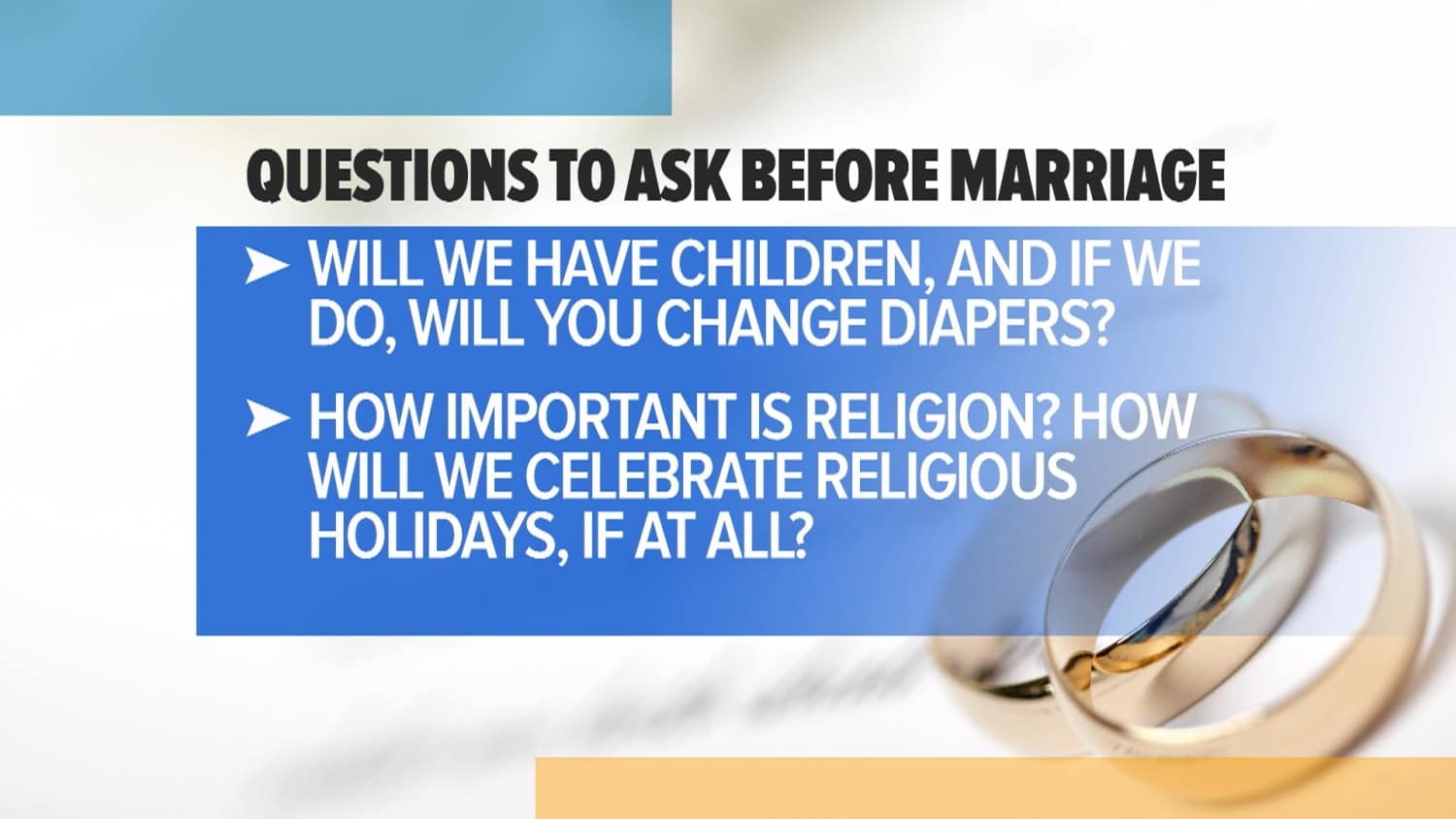 best questions before marriage