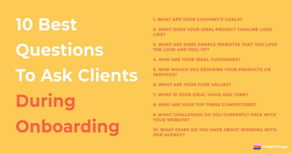 best questions for a client about a project