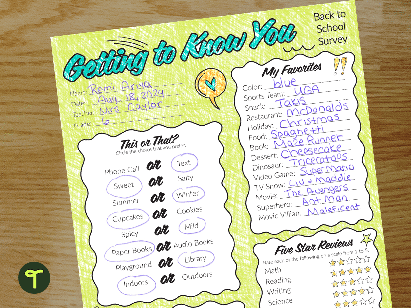 best questions for a middle schooler