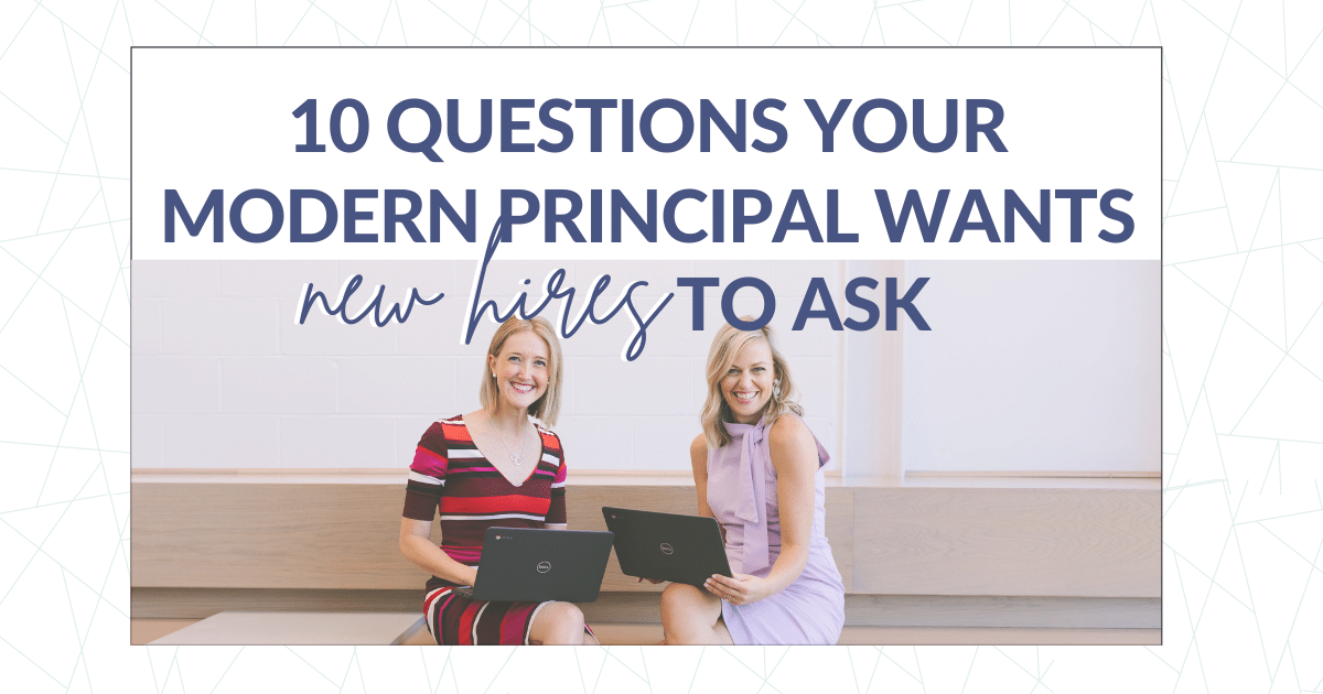 best questions for a new principal