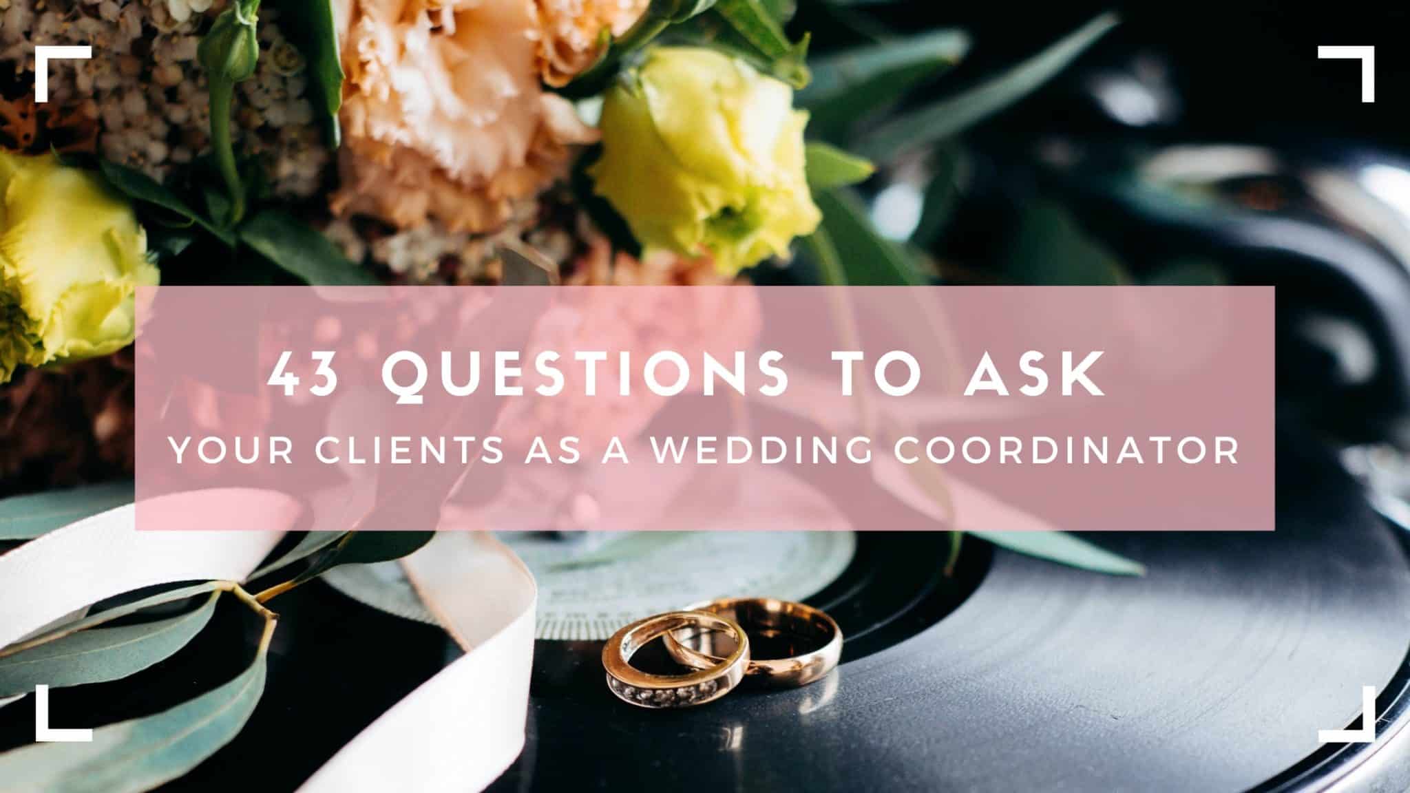 best questions for a wedding planner
