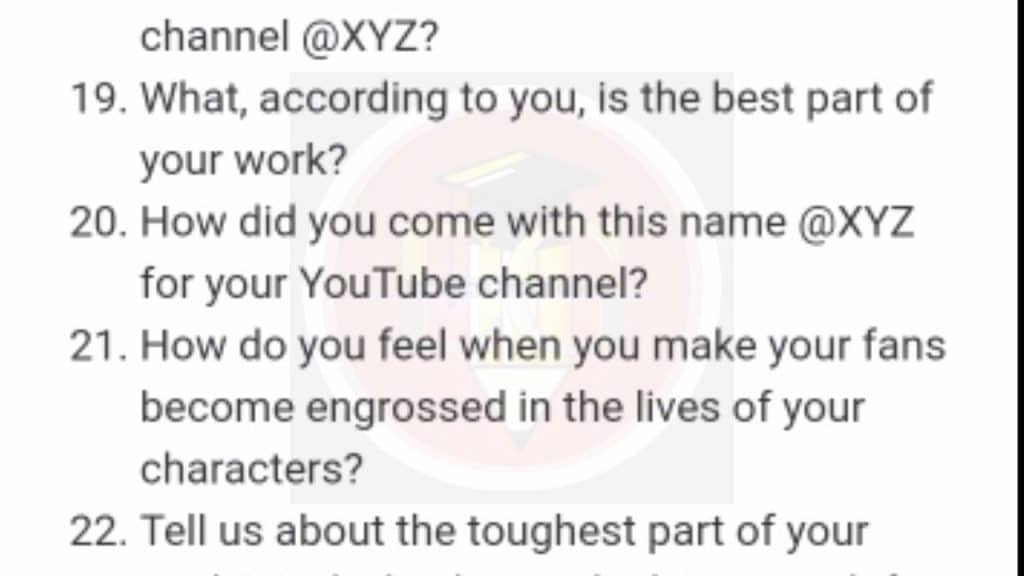 best questions for an actress