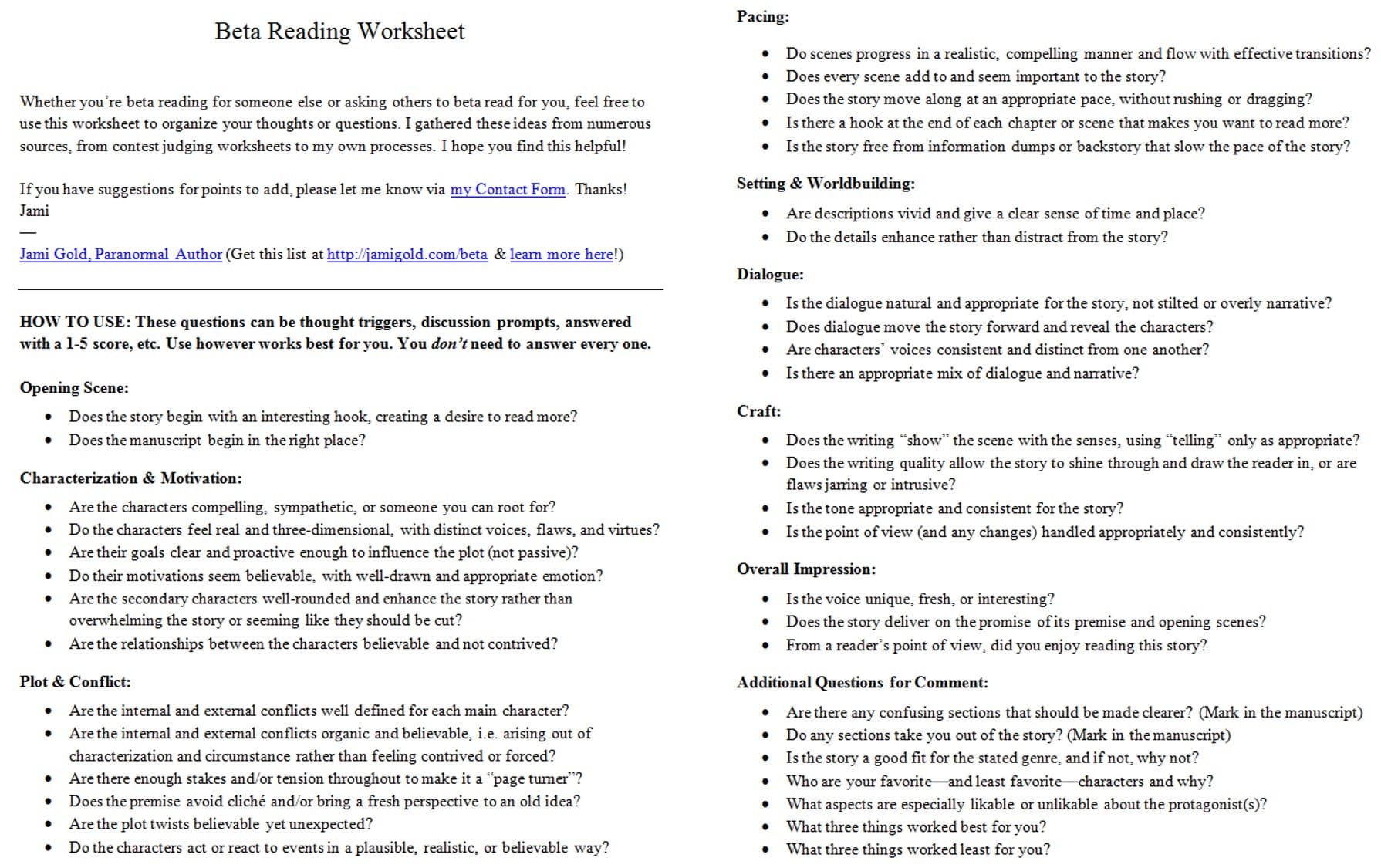 best questions for beta readers